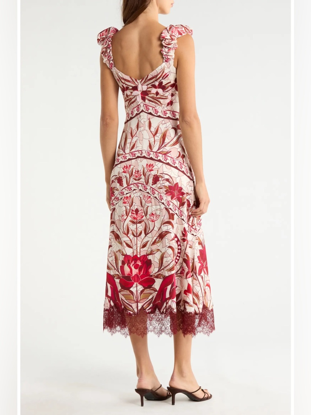 FARM RIO Stained Glass Lace Trim Maxi Dress - Picture 6 of 10